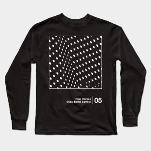 Nine Horses - Minimalist Graphic Artwork Design Long Sleeve T-Shirt